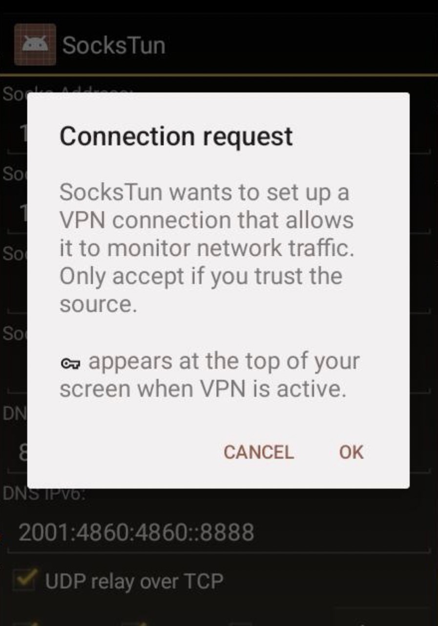 SocksTun screenshot 1